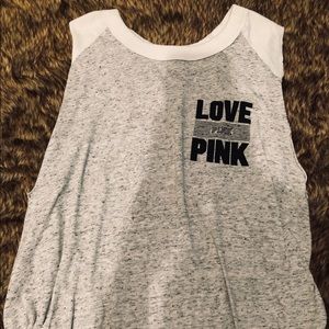 PINK Gray Tank Top